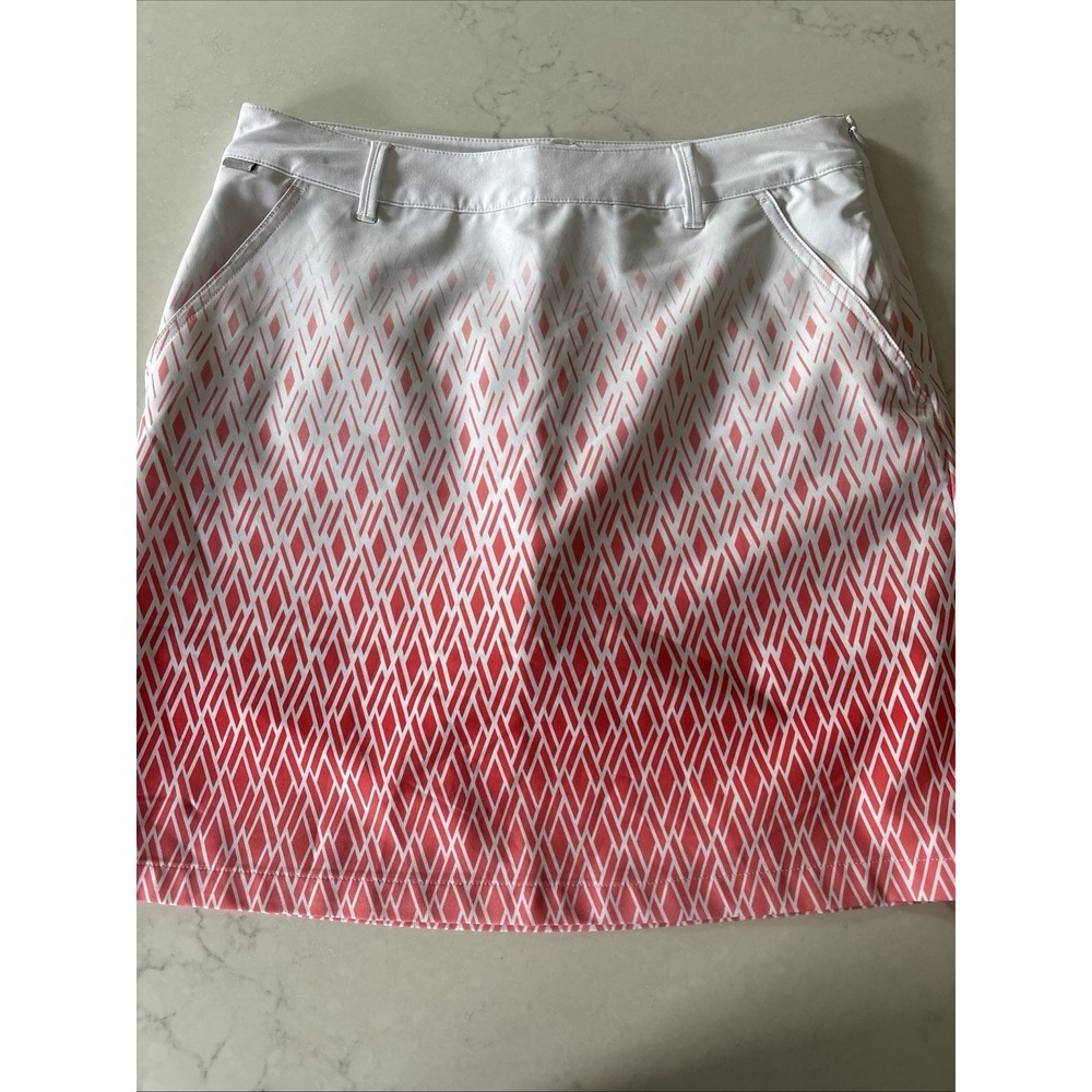 NiVO Sport by Lanctot Gradient Pink Active Golf Skort Skirt Womens 4 Side Zip